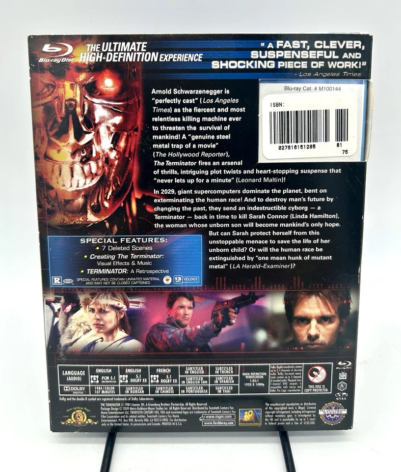 Brand New The Terminator Arnold Schwarzenegger Blu-ray Sealed W/ Slip Cover - Image 2 of 4