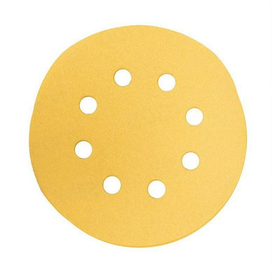100 Pack 5 in W x 5 in L 80 Grit 8-Hole Hook and Loop Sanding Disc
