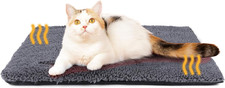 Cat Bed Self Heating Mat - 24x18 Thermal Pet Pad Removable Cover Non-Slip Bottom
