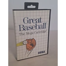 Great Baseball – Sega Master System – Two-Mega Cartridge – Complete CIB Tested