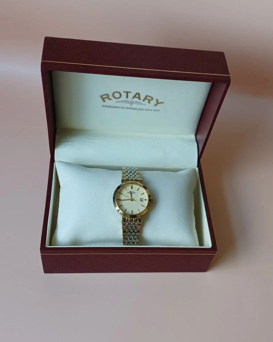 Women\'s Rotary Classic Round Date Gold Tone Link Bracelet Watch LB42827/40 12 Rotary Women Round Wristwatches | eBay main image 3