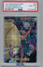 1997-98 Bowman's Best Atomic Refractor 65 Charles Barkley  HOF  PSA 8  4808