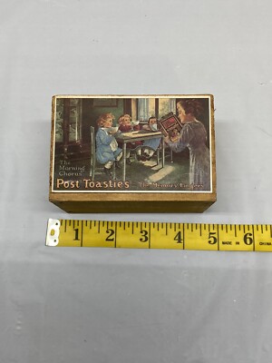 Vintage Bristol Craft Post Toasties Corn Flakes Wooden Box