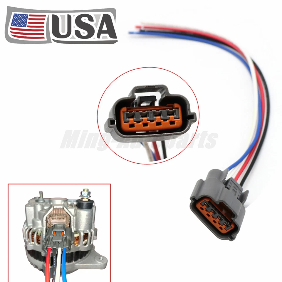 Alternator Pigtail Harness Plug Connector For 1996-2001 INFINITI I30 V6, 3.0L Foto 2 de 4