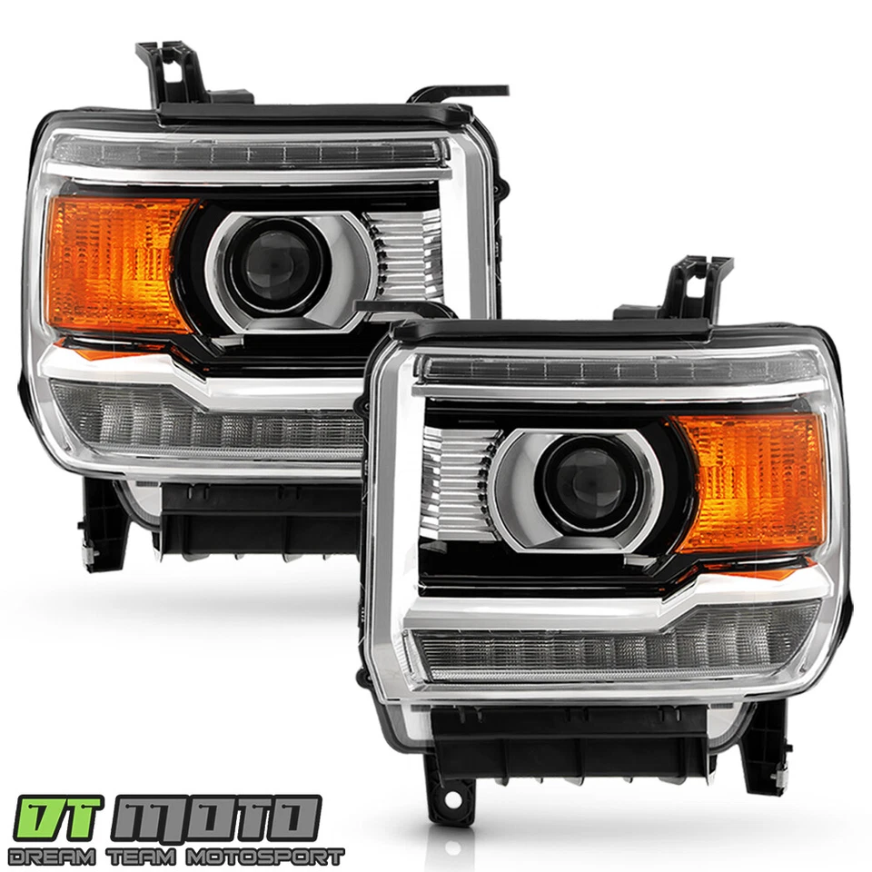 For 2016-2019 GMC Sierra 2500HD 3500HD HID/Xenon w/ LED DRL Projector Headlights - Image 3 of 4