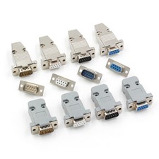 DB9 9Pin Soldering Adapter Connector RS232 Male/Female Plug Metal/Plastic Shell