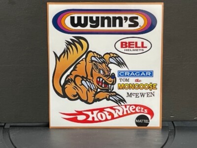 VRHTF NHRA ''TOM THE MONGOOSE'' DIE CUT STICKER 3.5'' X 3.5''  EX CONDITION
