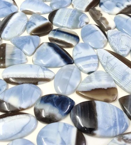 Natural Blue Opal Cabochon Mix Shape Lot Loose Gemstones Jewelry Making