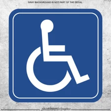2x Handicap sticker safety decal vehicle wheelchair disabled window parking