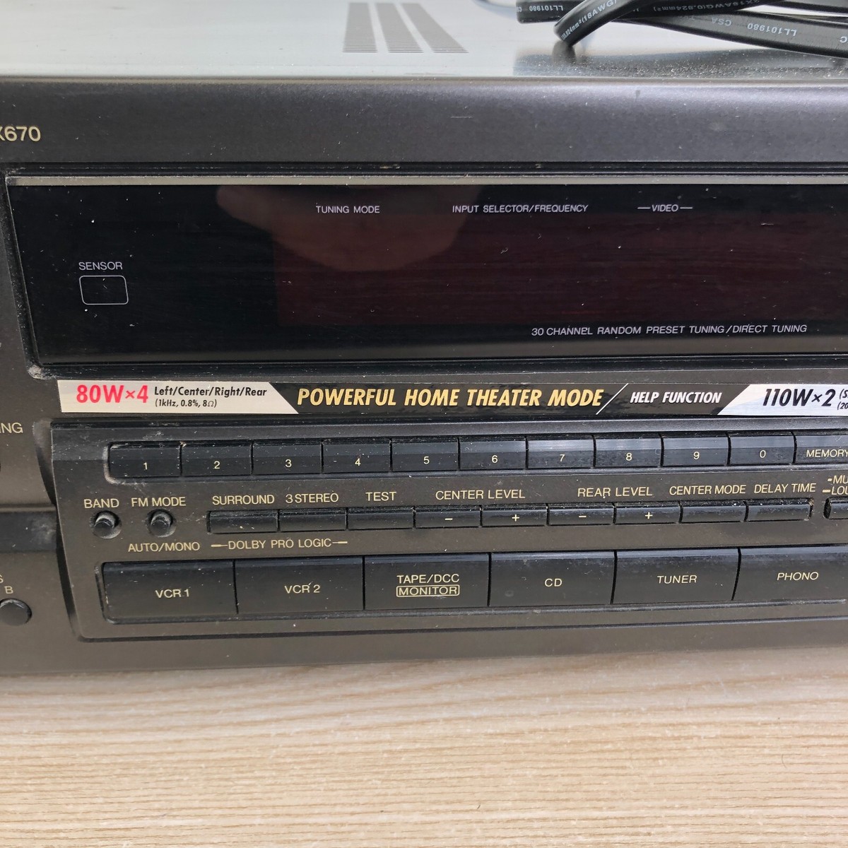 TECHNICS SA-GX670 AV Control AM/FM Stereo Receiver 280W No Remote