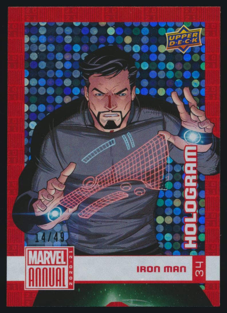 2020 2020-21 Upper Deck Marvel Annual Foil Hologram #34 Iron Man 14/49