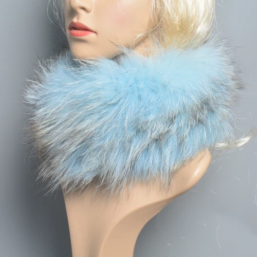 Damen Echtfell Schal warm weich Strick elastisch Echtfell Stirnband Naturfell Schals - Bild 52 von 52