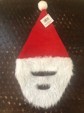 Christmas Fur Santa Hat With Beard