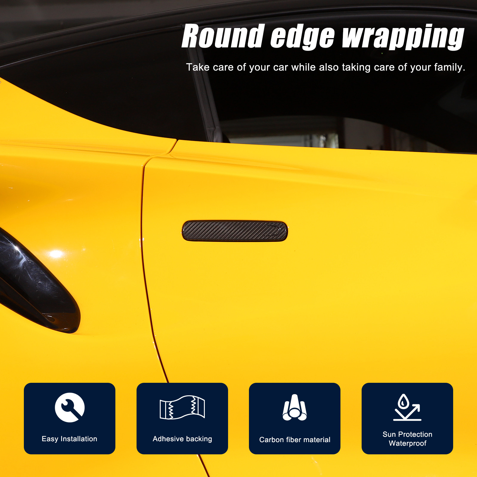 Real Carbon Fiber Exterior Side Door Handle Trim For Lotus EMIRA 2021-25 US