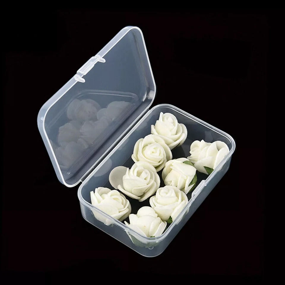 6x Small Plastic Clear Transparent Container Case Storage Box 88x60MM - Image 2 of 4