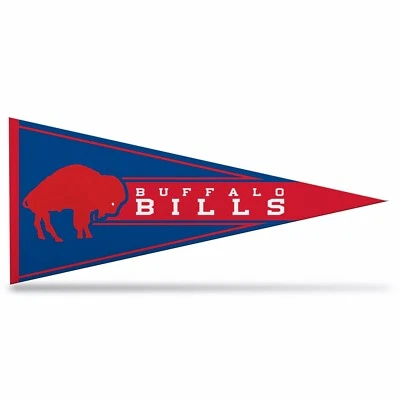 RICO Buffalo Bills NFL Retro Mini Pennant 9"x4", New, felt, Made in USA Flag, Banner