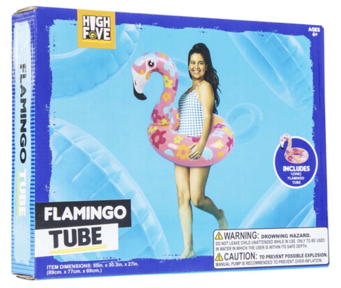 Flamingo inner tube pool float x 27in High Five