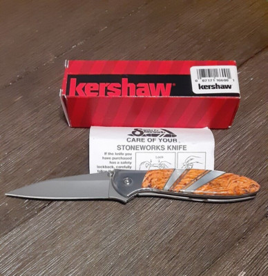 Kershaw Leek 1660 Santa Fe Stoneworks orange knife w/ box/paperwork rare & mint