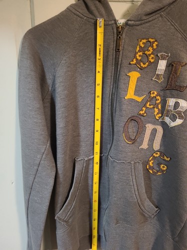 Billabong Full Zip Hoodie Sweatshirt Womens Size S To M Gray Sweater READ - Picture 6 of 11