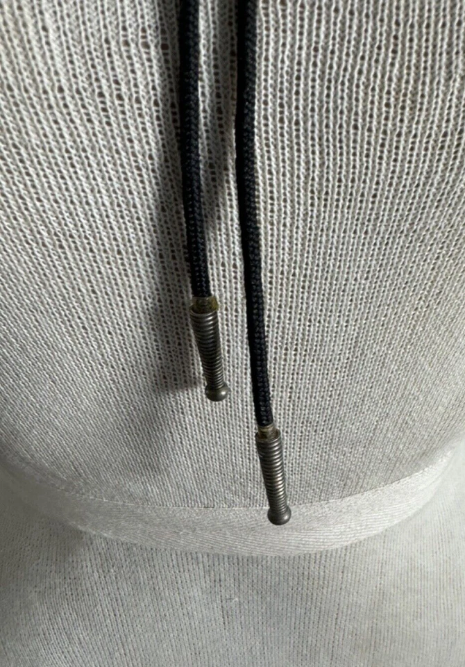 Máscara de arlequín amarillo peltre vintage corbata bolo.  (N3T) Foto 4 de 4