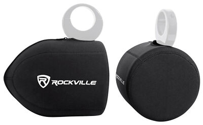 Rockville Neoprene Covers For 2) MB Quart NHT1-120LW 8'' Wakeboard Tower Speakers