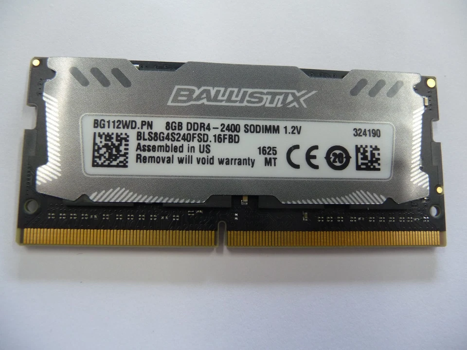 Ballistix Sport LT 8GB Single DDR4 2400 MT/s (PC4-19200) SODIMM 260-Pin Memory - Image 3 of 4