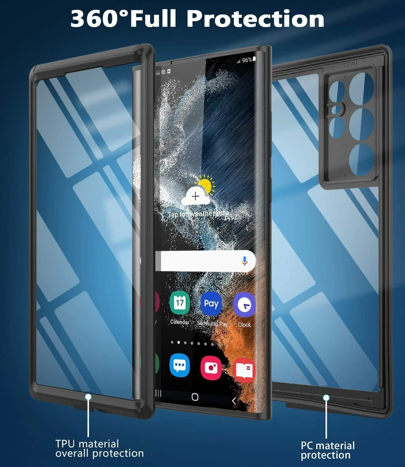 Funda Impermeable para Samsung Galaxy S22, S22+, S22 Ultra 5G Plus Protector de Pantalla Foto 3 de 4