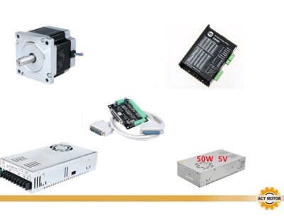 1axis cnc Nema34Schrittmotor5.2N=740OZ  key way-Shaft Φ12.7mm 78MM &DM860 DC