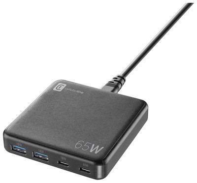 Cellular Line MULTIPOWER DESK 65W LadegerÃ¤te fÃ¼r MobilgerÃ¤te Schwarz