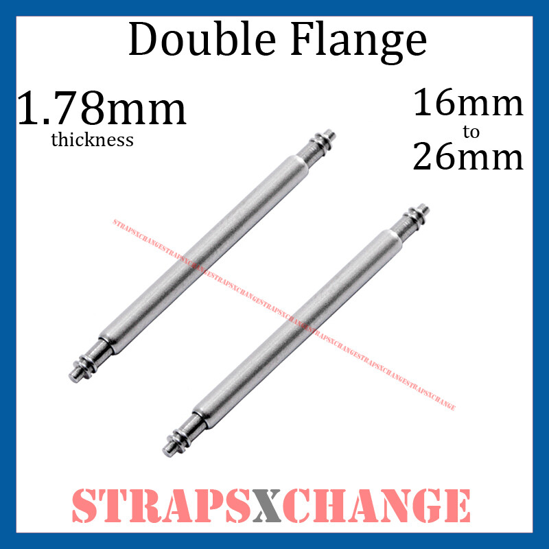 Double Flange Premium Thick SPRING BAR WATCH STRAP LUG PIN