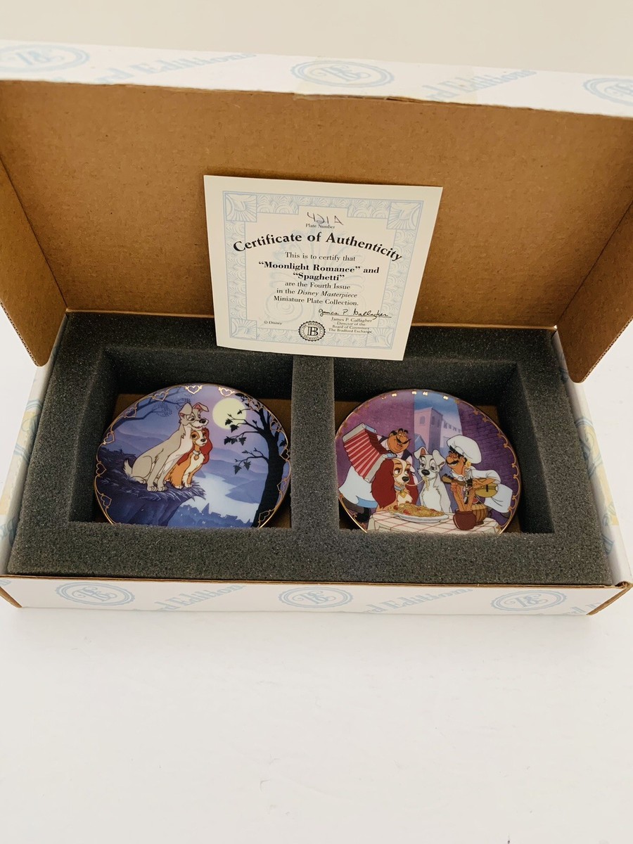 LADY AND THE TRAMP ディズニー　皿　シリアルナンバー入り PP174032 - Lady, Tramp, Puppies - Lady and the Tramp 70th