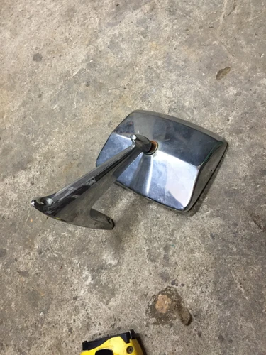1980-1984 Ford Truck Chrome side view door mirror LH driver's side NO GLASS READ