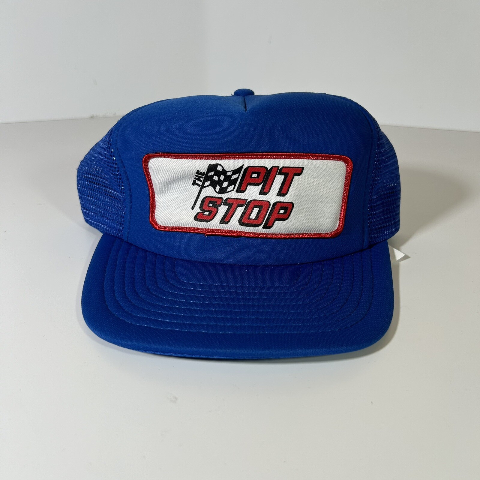 Vintage Pit Stop Hat Mesh Patch Adjustable Snapba… - image 1