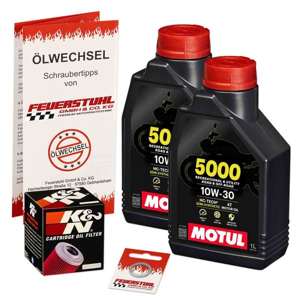 Honda SH 300 I (NF05) 16-20, Motul 10W30 ÖL + K&N Racing ÖLfilter, MotoröL Set-image