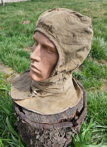 Original Soviet WW2 Red Army Cap Hat Mask with Face Cover RKKA Stamp 1941y - Picture 5 of 22