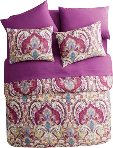 AliciaBohemian Paisley 8 Piece Bed-In-A-Bag Comforter Set, King, Multi