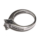 14k white gold invisible set princess diamond engagement ring wedding band set — photo 9