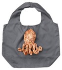 Foldable Portable Reusable Shopping Bag with Octopus Plush Toy keychain NEW
