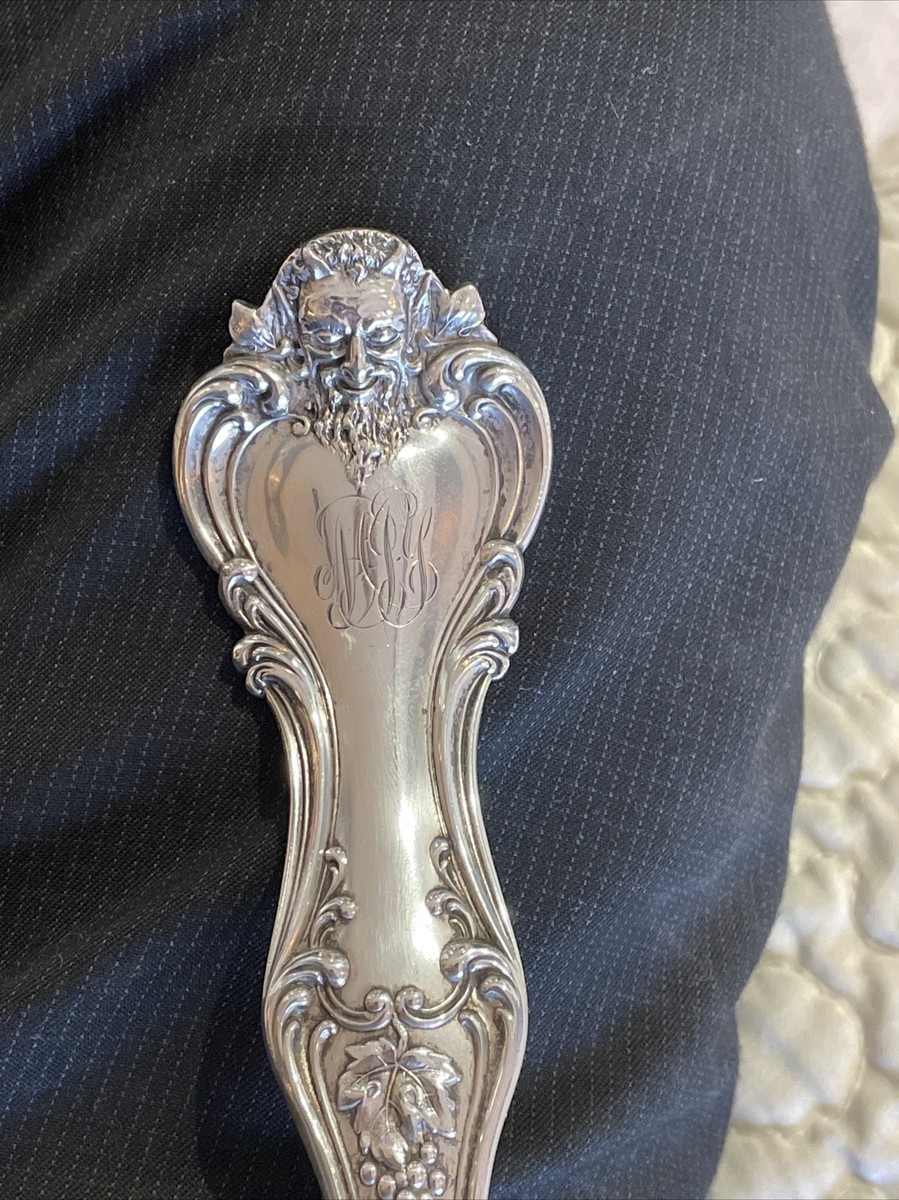 Exquisite Gorham Bacchus Sterling Silver Punch Ladle, 15