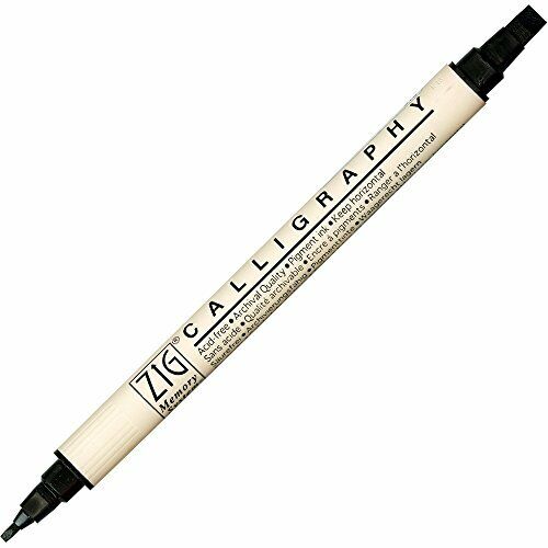 Zig Memory System Calligraphy Marker Pure Black - Picture 1 of 4