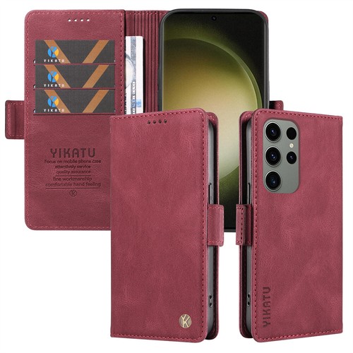 Case Luxury Leather Flip Wallet Card Stand Cover For Samsung S23 S22 S20 S10 S7 - Picture 3 of 97