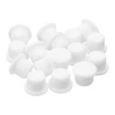 16 Pieces White Rubber Stopper, 14mm Plug Holes for 13.5-13.8mm/0.53-0.54" Hole