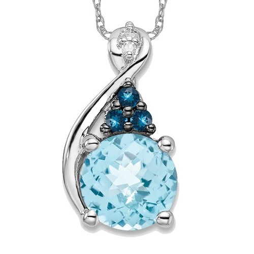 Gemstone Necklace Zales Blue Topaz Necklace Blue Zales Diamond