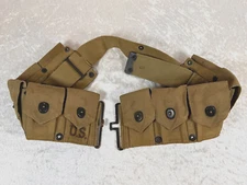 WW2 US ARMY M1 GARAND AMMO CARTRIDGE BELT – FIELD GEAR EQUIPMENT WEBBING