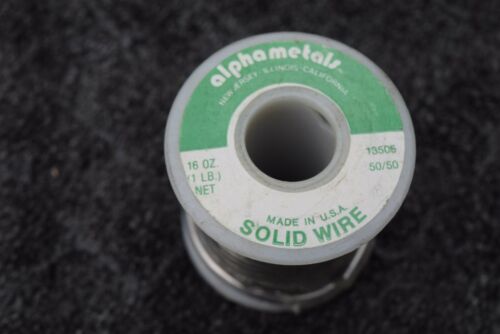 NEW~ 1 LB 13505 Alpha 16 oz. Solid Wire Solder .125 