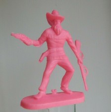 AMERICANA - SUPER CAMP - VINTAGE BEARDED COWBOY FIGURE - SHOCKING PINK PLASTIC