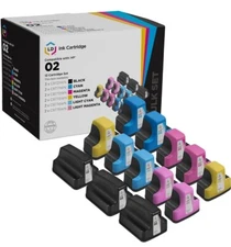 High Vision HP 02 Photosmart Replacement Ink Cartridges with Smart Chip 13 Pack