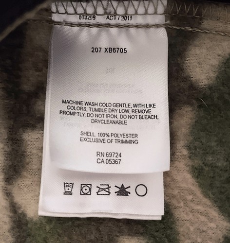Columbia Fleece Green Camo Jacket Youth Boys or Girls 14/16 - Picture 10 of 14