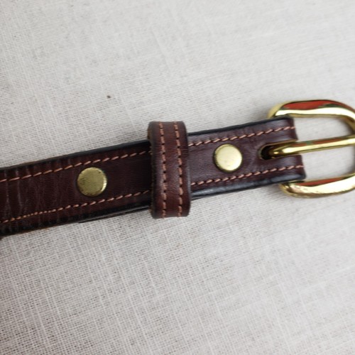 Tory Leather 1" Classic Padded Belt English Bridle 2126 Brown Havana Size 30 - Picture 9 of 14