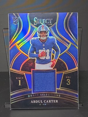 2025 Panini Select Abdul Carter Draft Selection Materials #DSM-ACR Rookie Giants